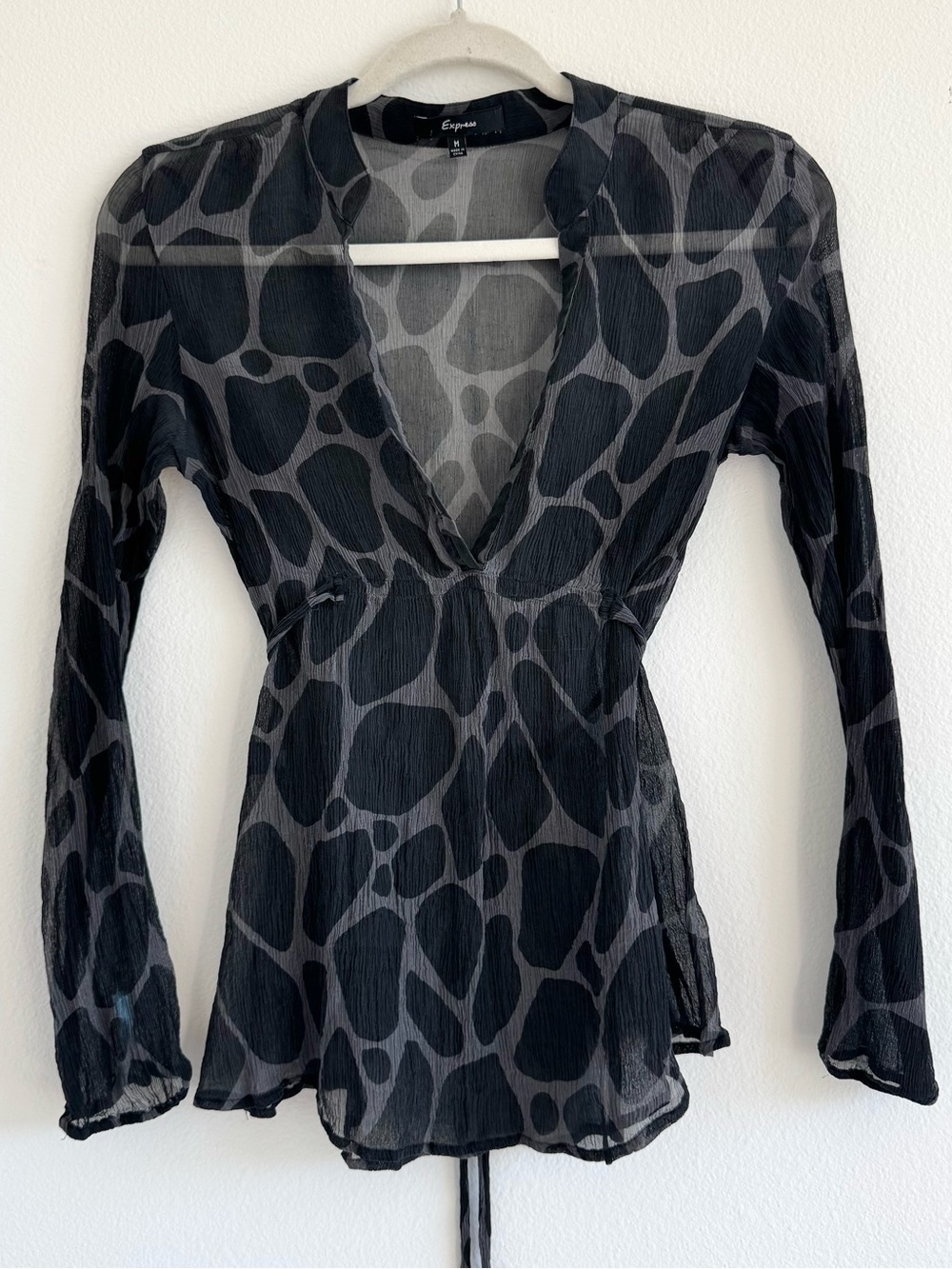Vintage Express 100% Silk Sheer Blouse